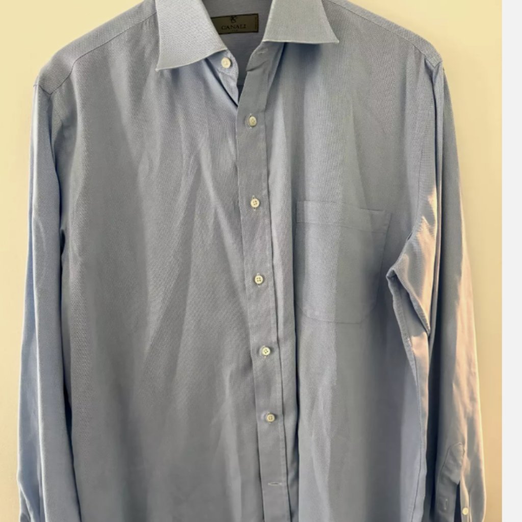 Limited Edition Canali Black Label Long-Sleeve Button-Up Shirt Size 16 1/2
